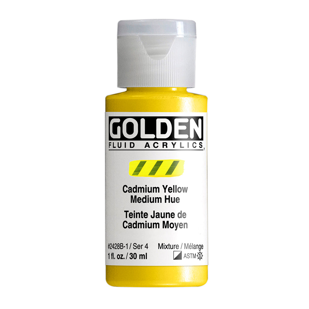 GOLDEN fluid, 2428 Cadmium Yellow Medium Hue 30 ml