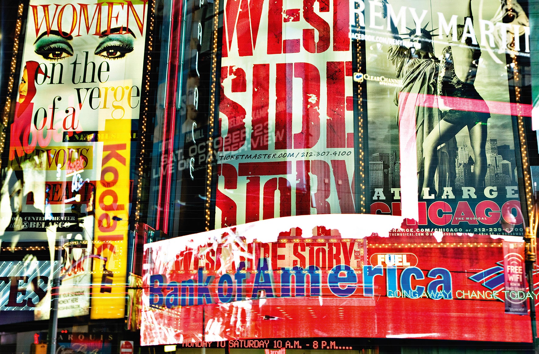 Fototapet Times Squares Neon 115 x 175cm.