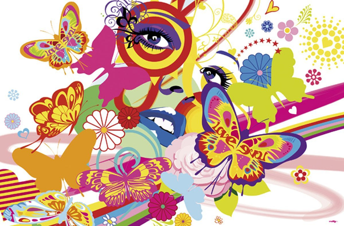 Fototapet Flowergirl 115 x 175cm.