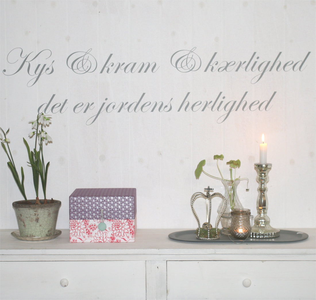 Wallstickers - Kys & Kram & Kærlighed