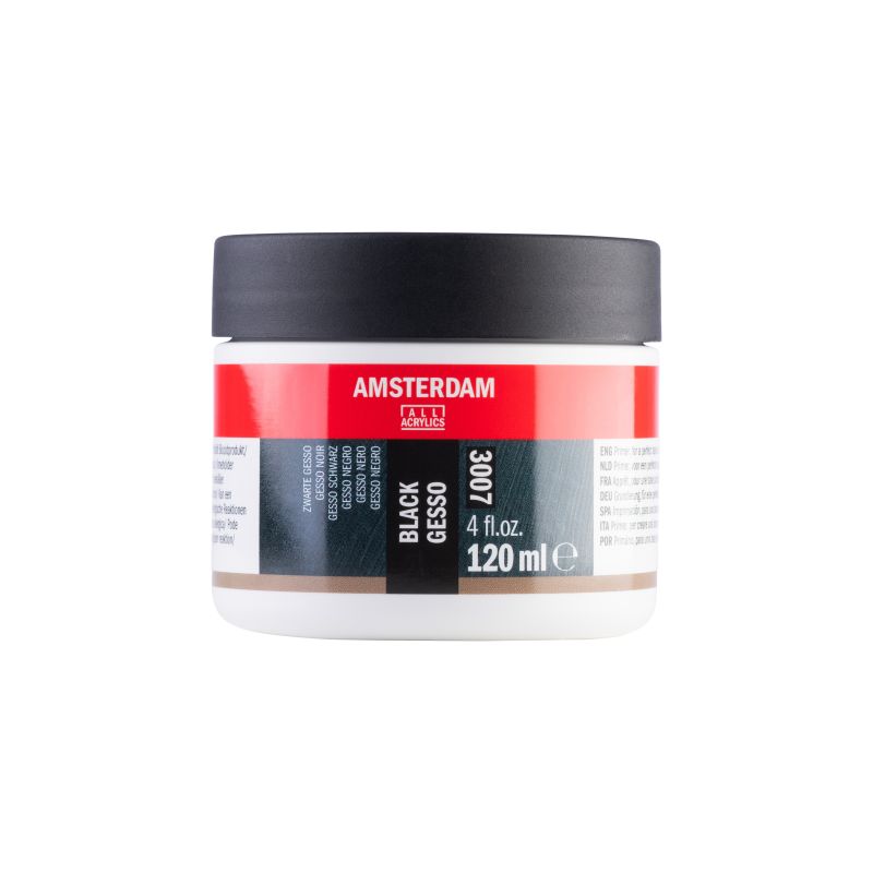 Amsterdam Black Gesso 120ml.