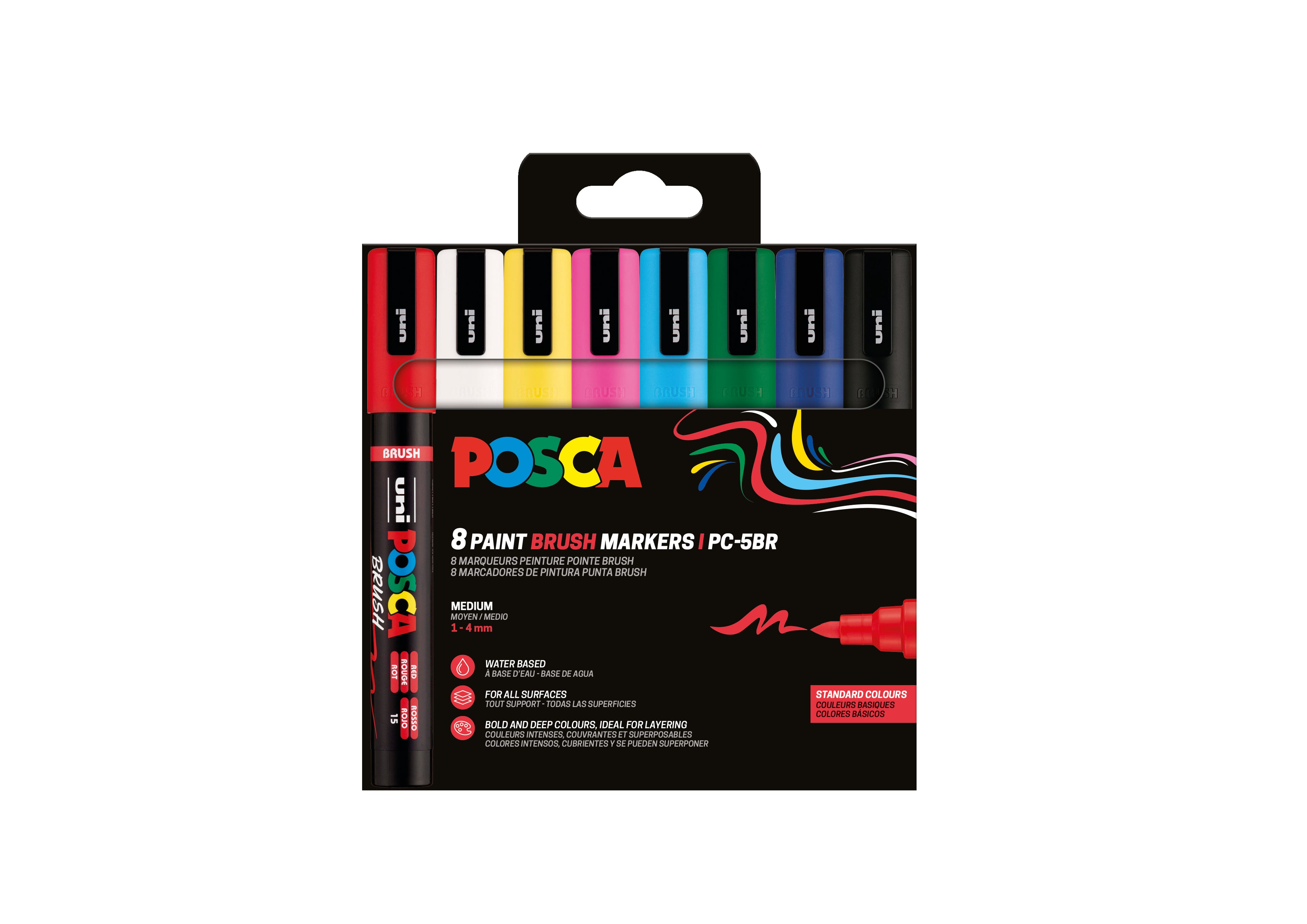 Posca Paint Brush Pc-5BR 8 stk. sæt
