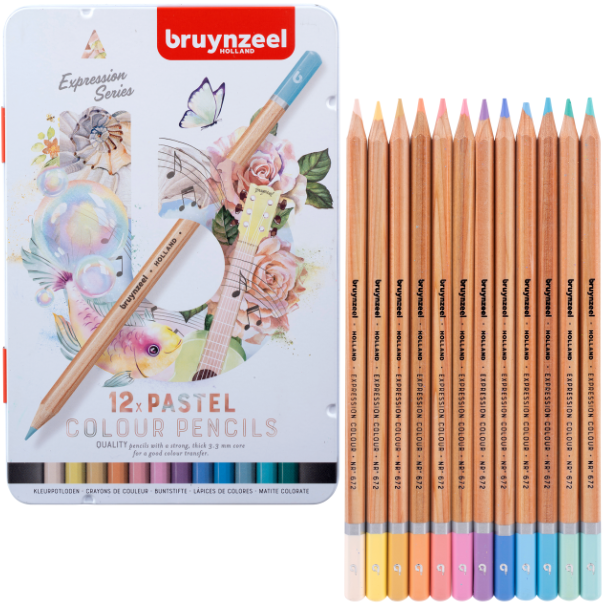 Bruynzeel Pastel Colour farveblyanter 12 stk.