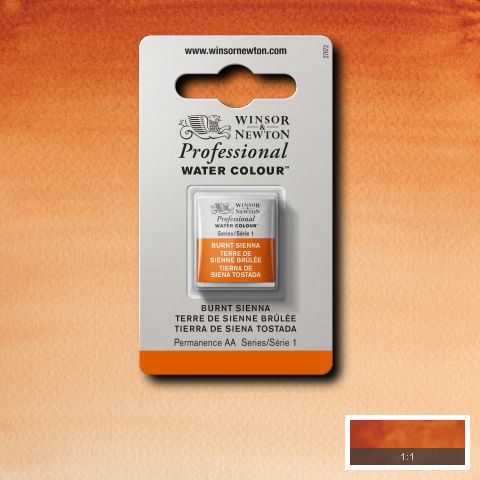 074 Brændt Sienna, Winsor&Newton akvarel