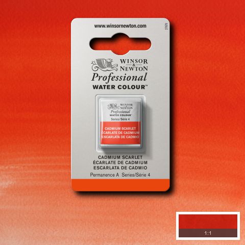 106 Cadmium Scarlet, Winsor&Newton akvarel