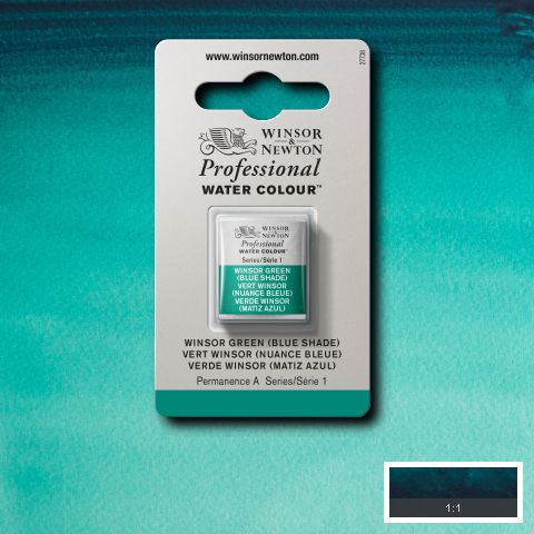 719 Winsor Grøn (Blålig), Winsor&Newton akvarel