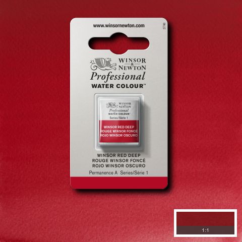 725 Winsor Rød Mørk, Winsor&Newton akvarel