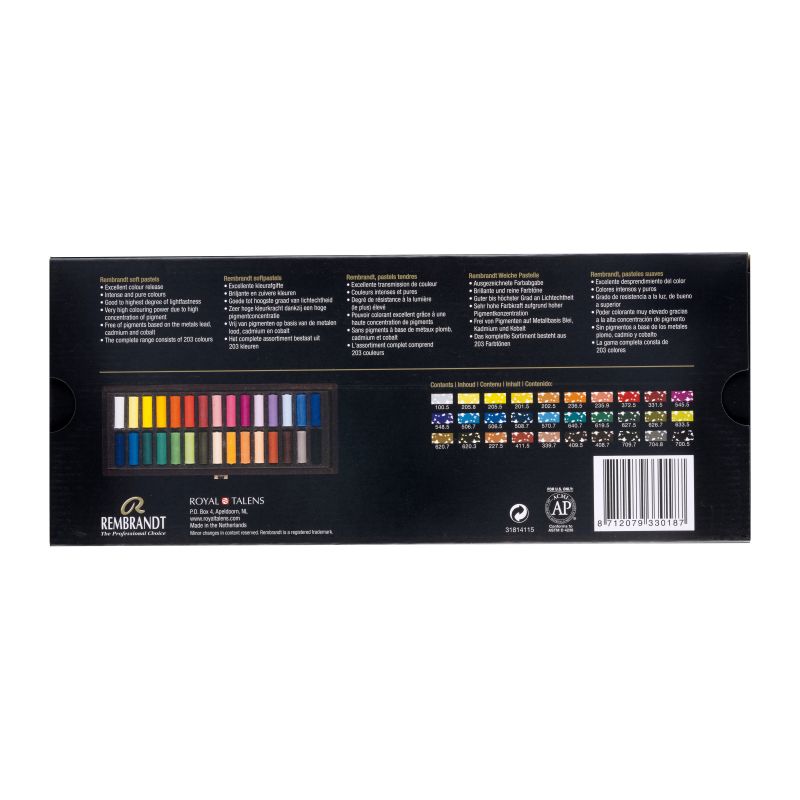 Rembrandt Soft Pastels Box General Selection 30 stk.