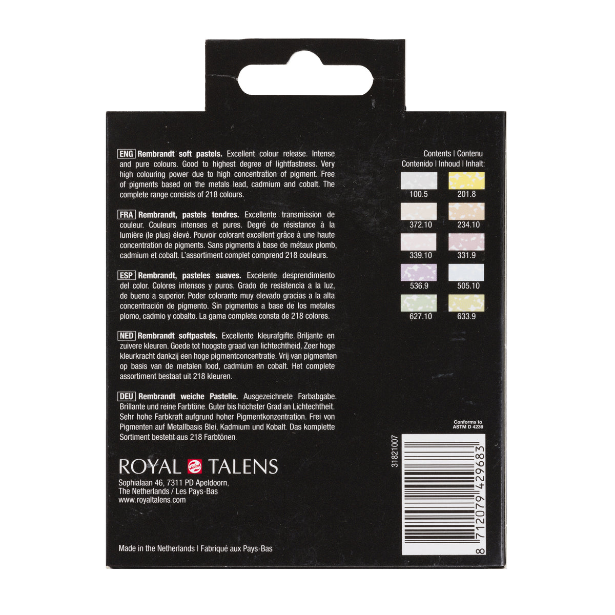 Rembrandt Soft Pastel Highlights half stick 10stk.
