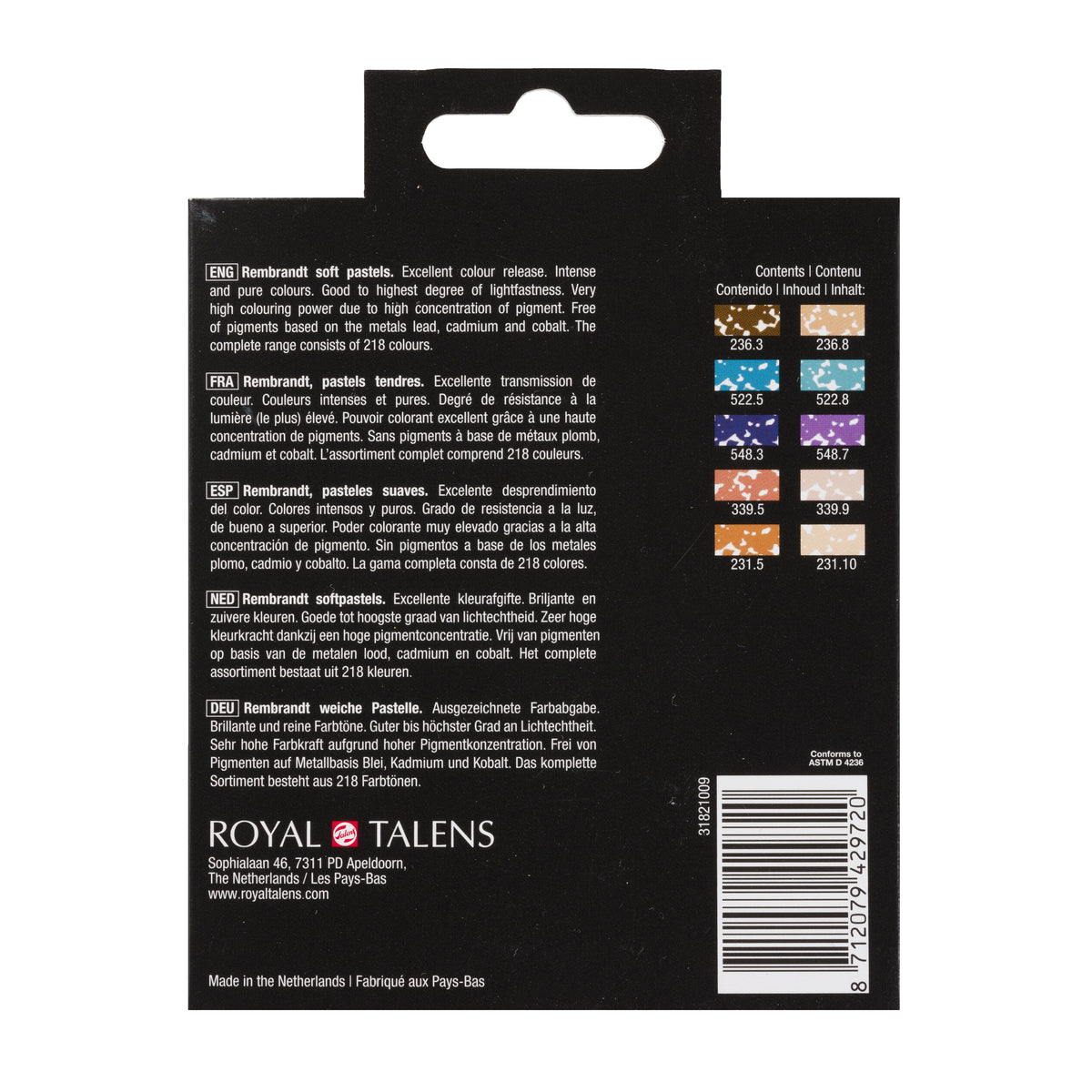 Rembrandt Soft Pastel Desert Palette half stick 10stk.