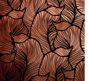 Selvklæbende folie Banana Leaves Copper