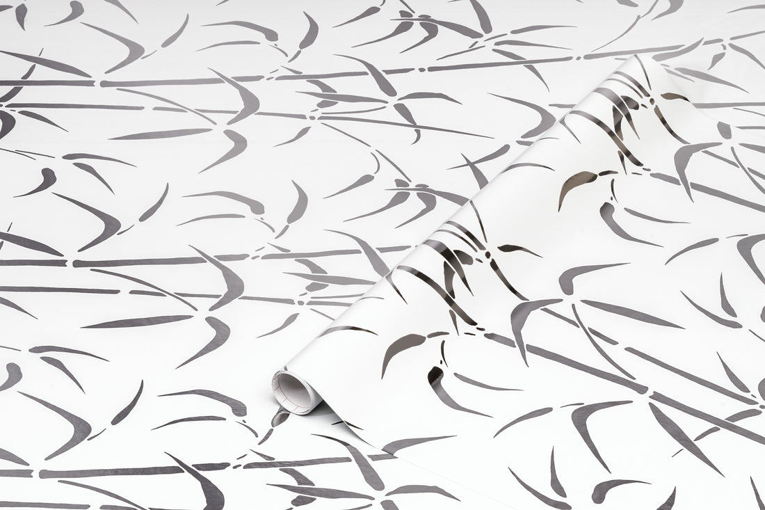 Selvklæbende metallic folie Bamboo Silver