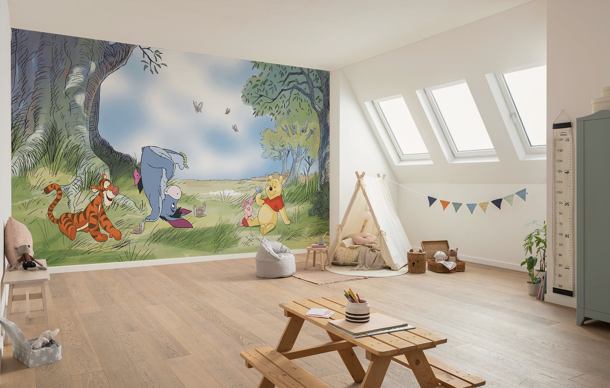 Disney Winnie The Pooh Friendly Day Fototapet 500cmx250cm.