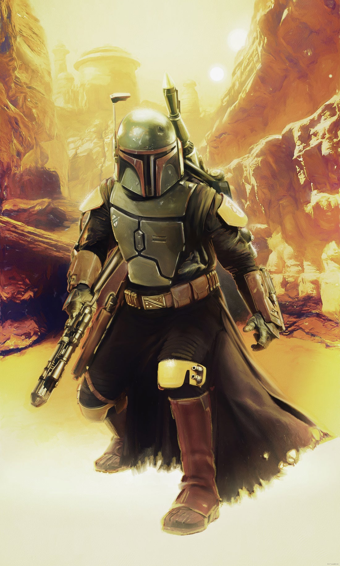 Star Wars Boba Fett Sneaking Up Fototapet 150cmx250cm.