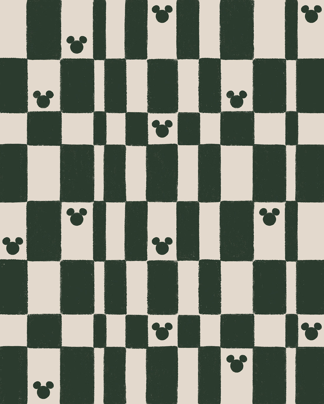 Disney Mickey Mouse Green Chess Fototapet 200cmx250cm.