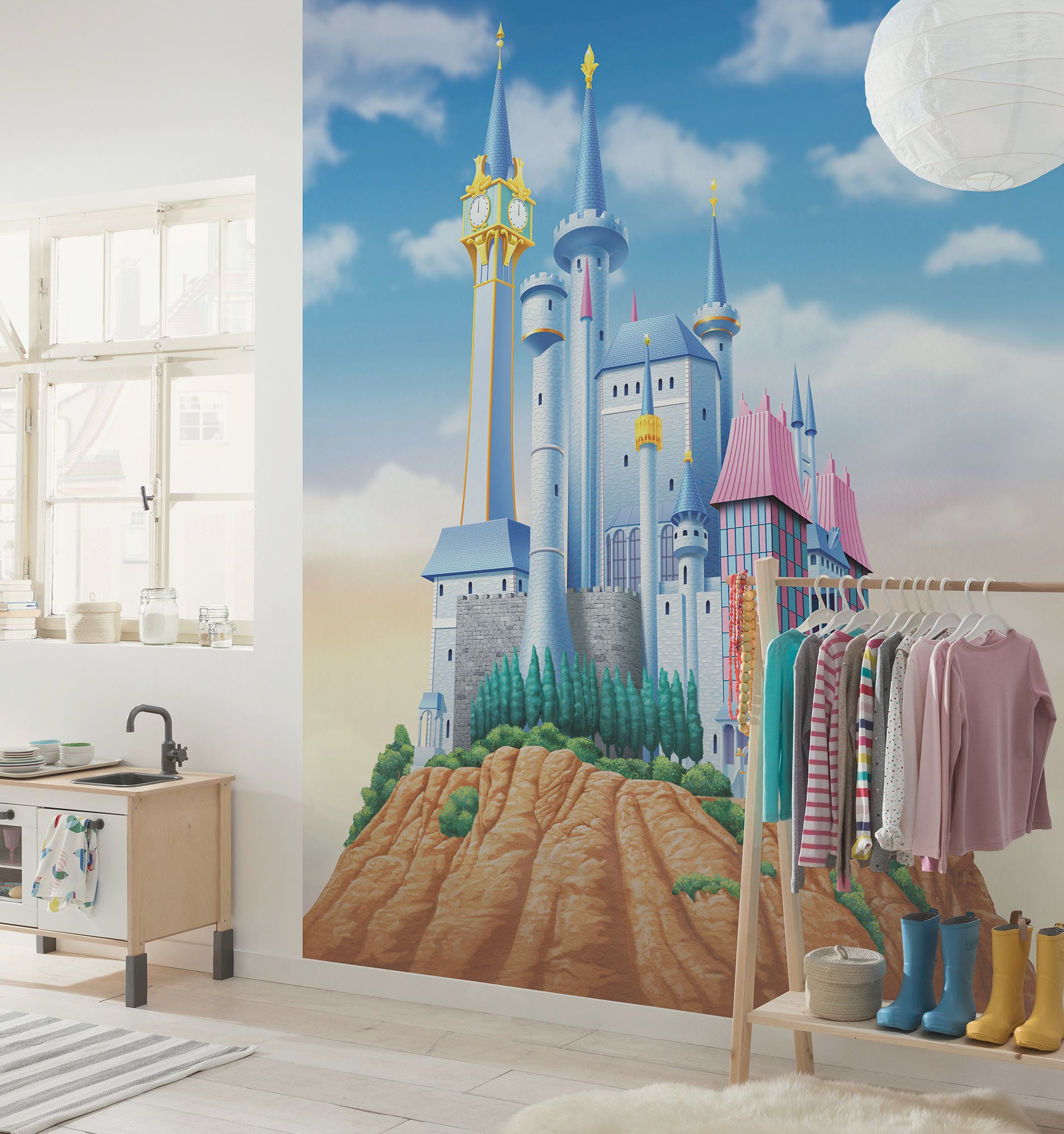 Disney Princess Cinderella Castle Fototapet 200cmx250cm.