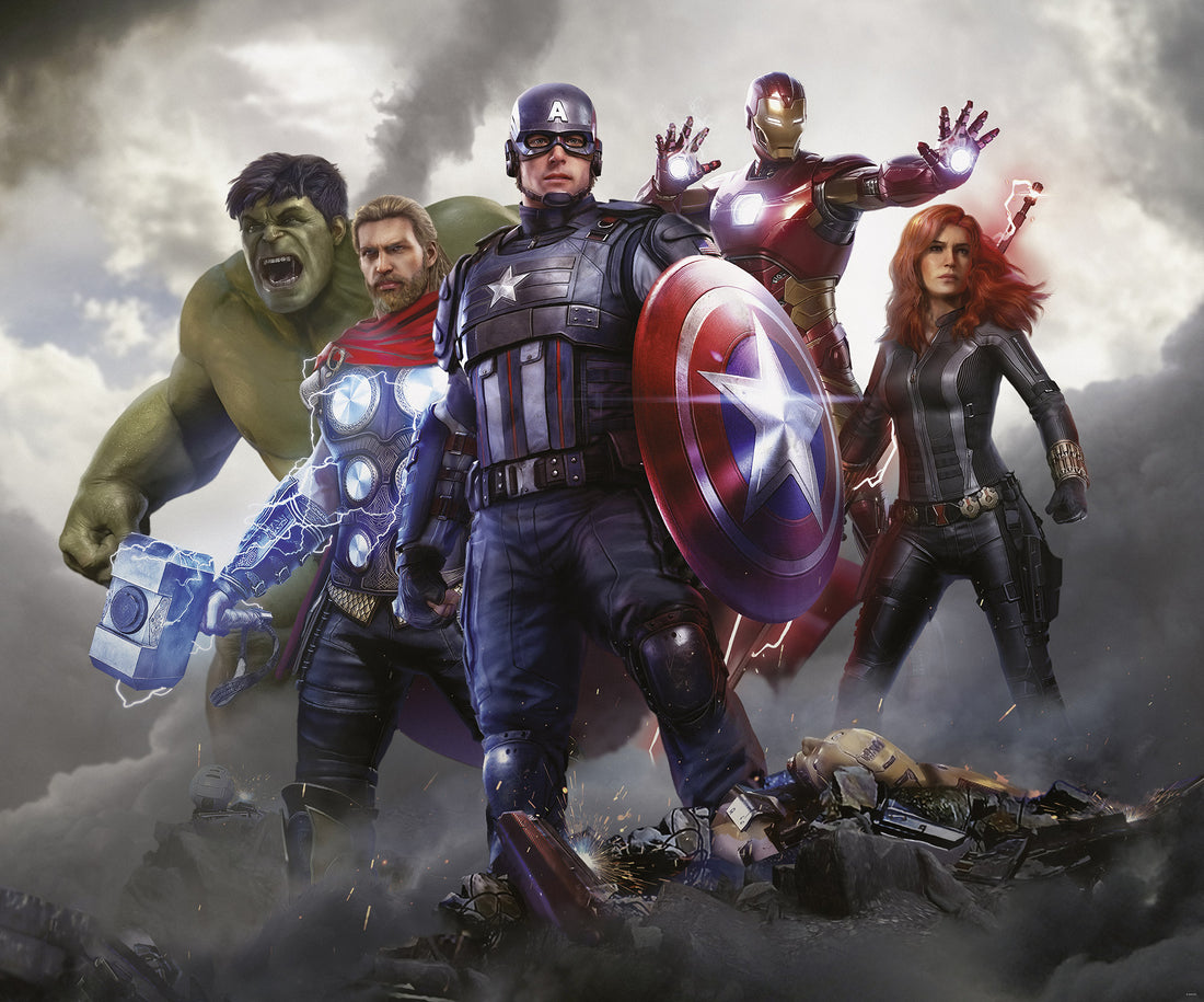 Marvel Avengers Working Together Fototapet 300cmx250cm.