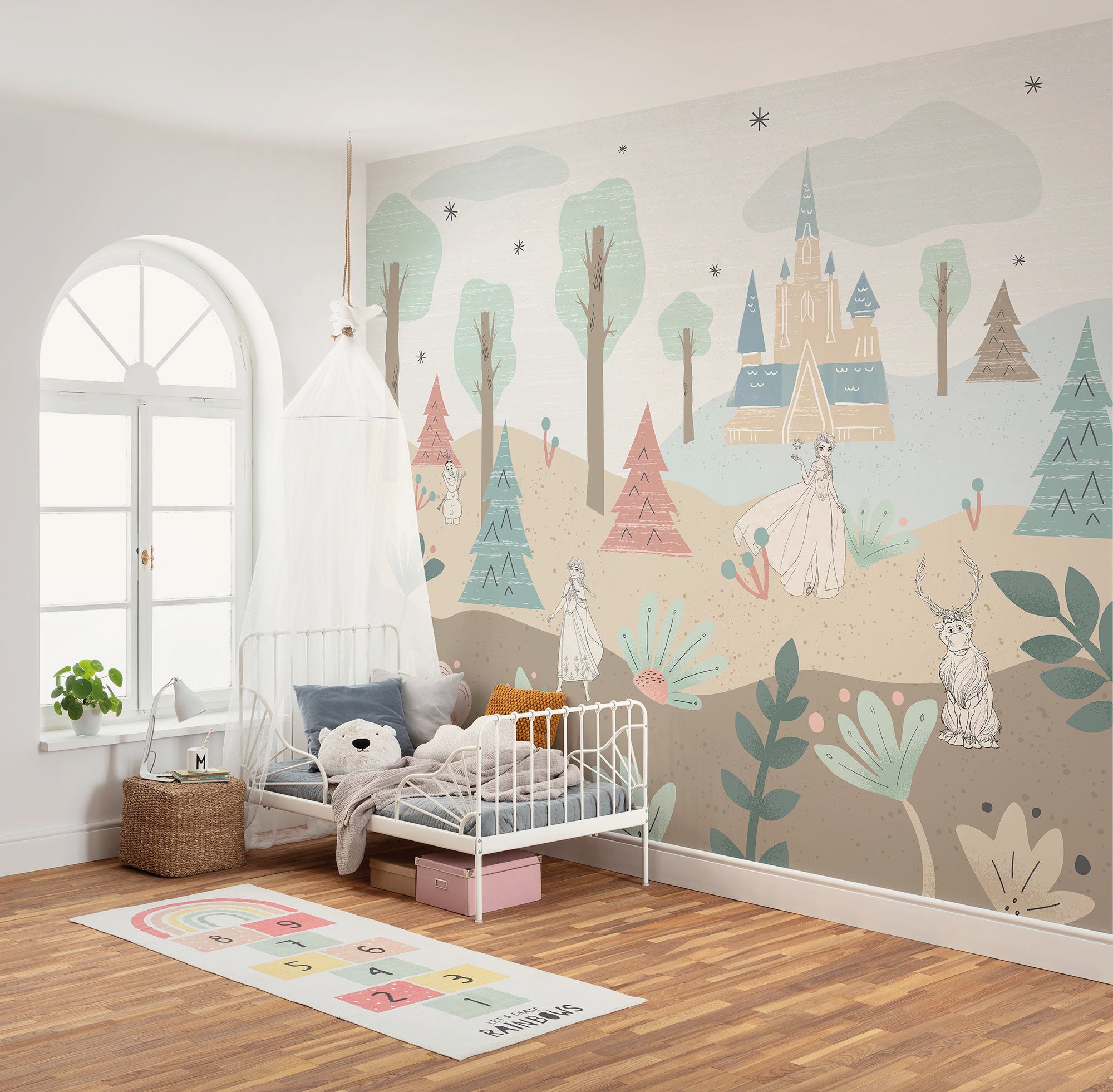 Disney Frozen Castle Playground Fototapet 300cmx250cm.