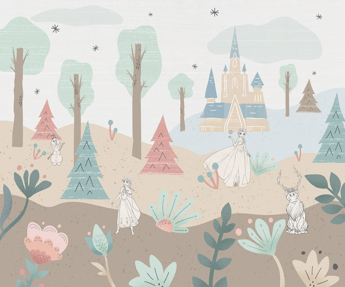 Disney Frozen Castle Playground Fototapet 300cmx250cm.