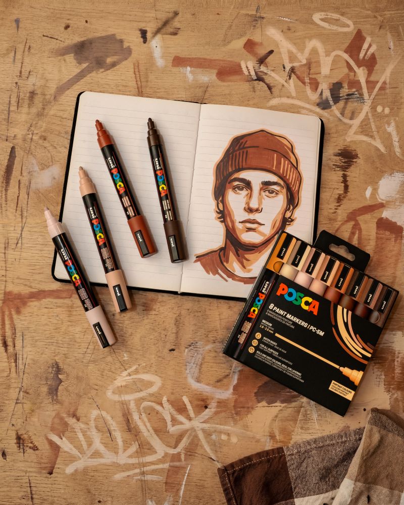 Posca PC5M 8 pakke Portræt farver
