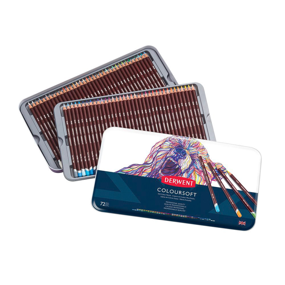Derwent Coloursoft farveblyanter 72 stk.
