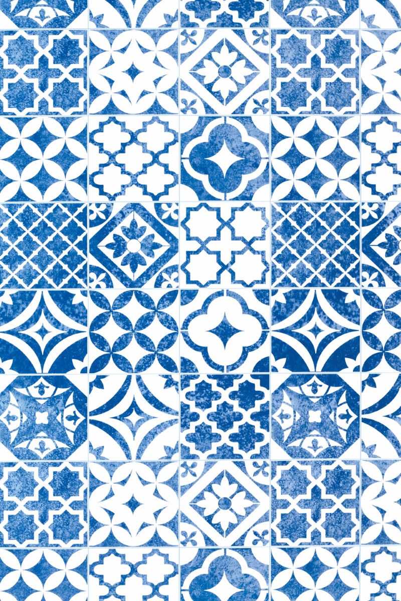 Selvklæbende folie Blue Tiles