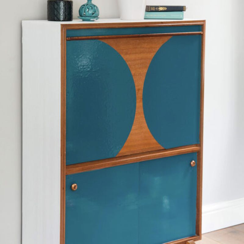 Selvklæbende folie petroleum blå