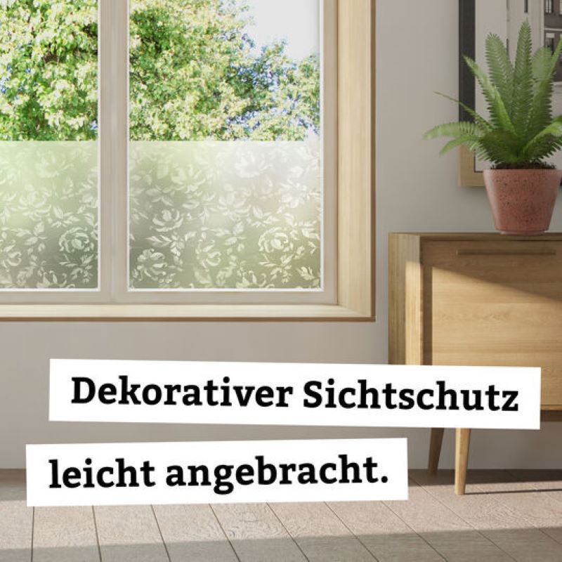 Selvklæbende folie blomster (transp.)