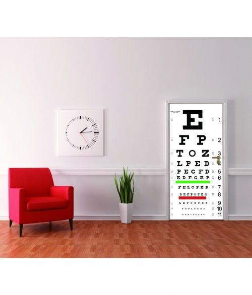 Fotostat Eye-Chart til døren 95 x 210cm.