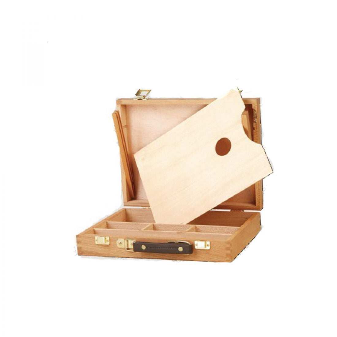 Malekasse i træ - 23,5 x 32 x 7 cm