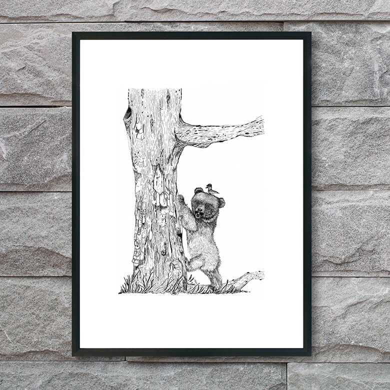 Plakat med babybjørn