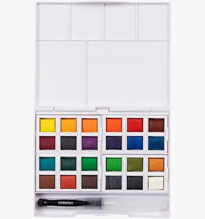 Derwent Watercolour Paint Pan sæt 24 stk.