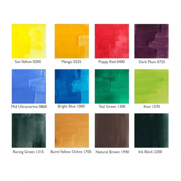 Derwent Inktense Paint Pan Set 12stk.