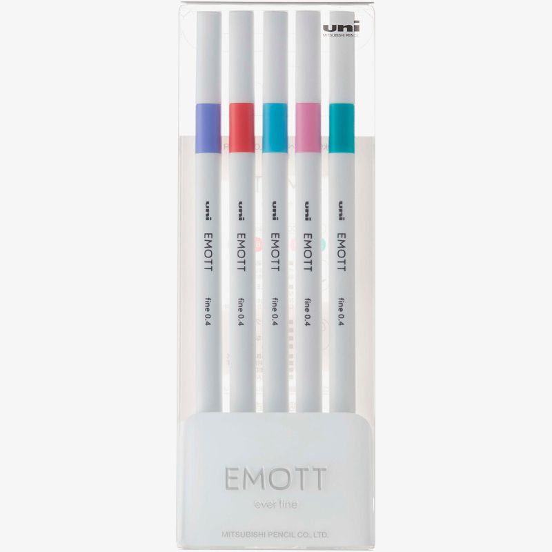 Uni Emott Fine Liner no. 5 - sæt m. 5stk.