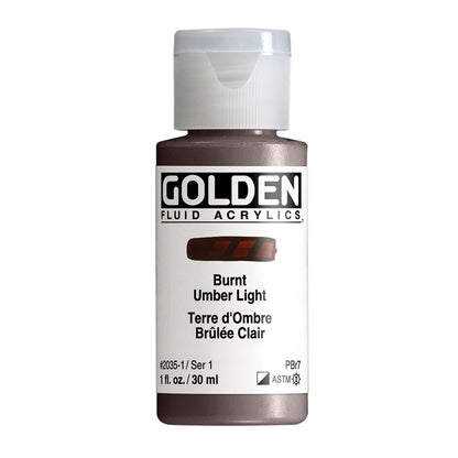 GOLDEN Fluid, 2035 Burnt Umber Light, 30 ml - 118ml.