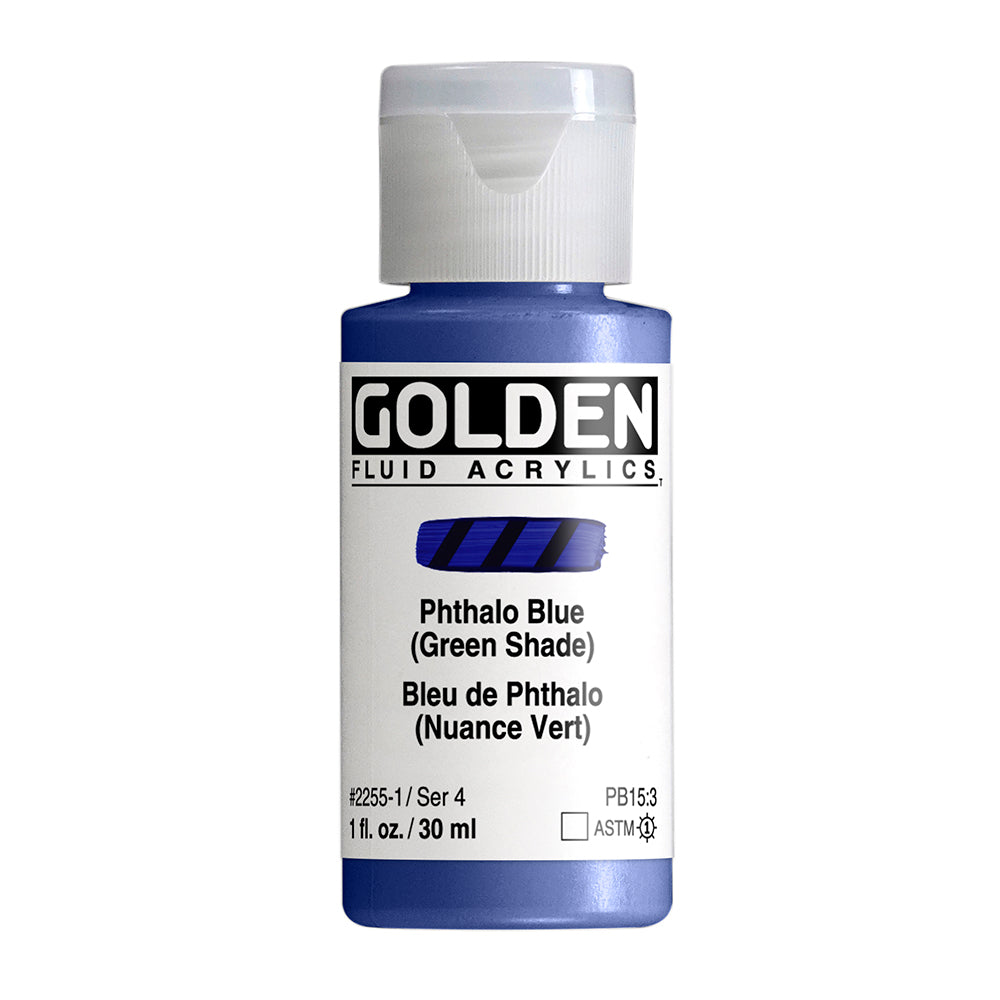 GOLDEN Fluid, 2255 Phthalo Blue / G,S,, 30 ml
