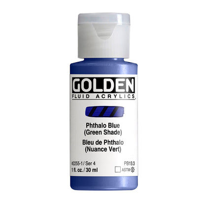 GOLDEN Fluid, 2255 Phthalo Blue / G,S,, 30 ml