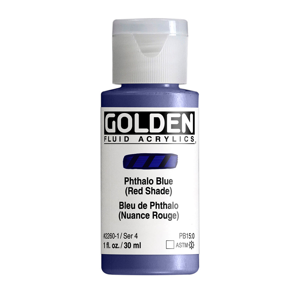 GOLDEN Fluid, 2260 Phthalo Blue / R,S,, 30 ml