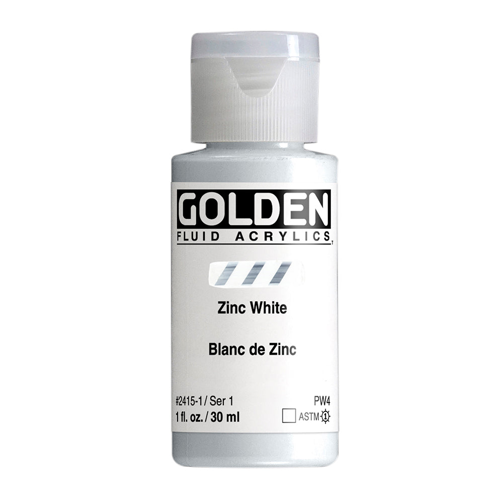 GOLDEN Fluid, 2415 Zinc White, 30ml - 118ml.