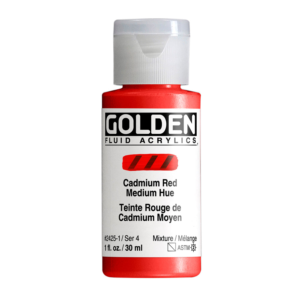 GOLDEN Fluid, 2425 Cad, Red Medium Hue, 30 ml