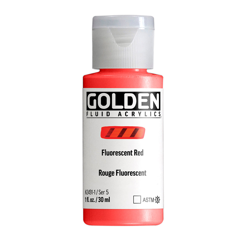 Golden Fluid 2491 Fluorescent Red 30ml.