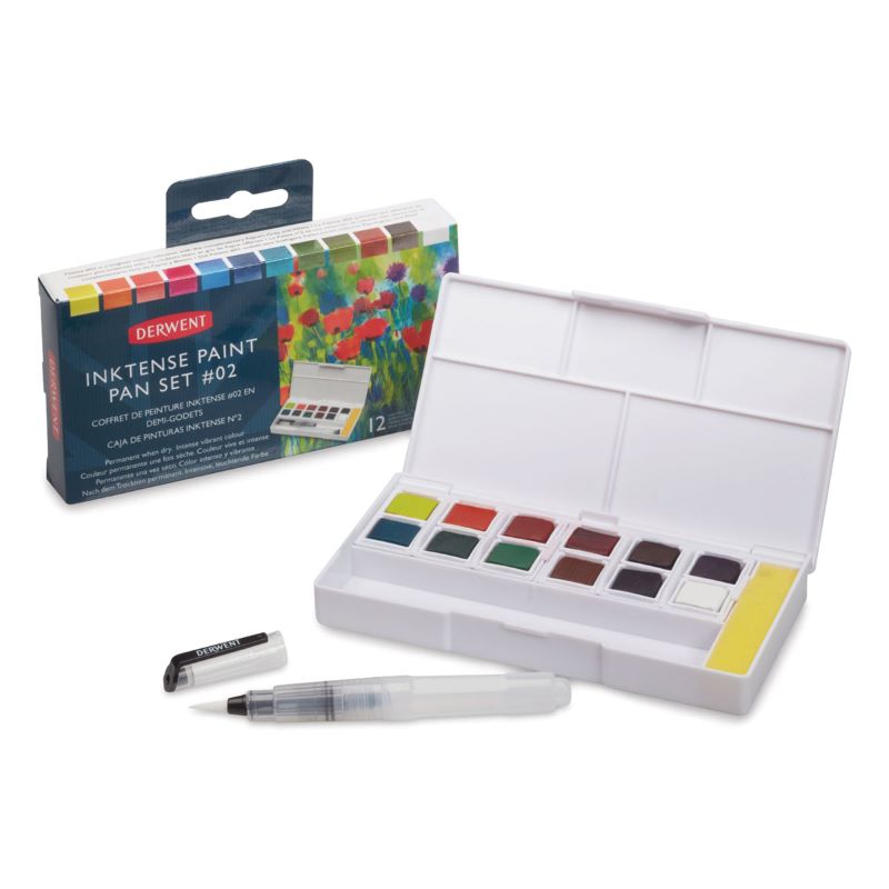 Derwent Inktense Paint Pan set 02 12stk.