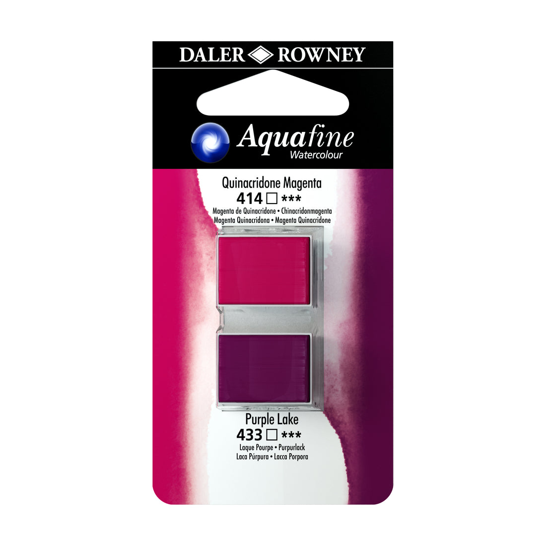 Aquafine Half Pans Quinacridrone Magenta-Purple Lake