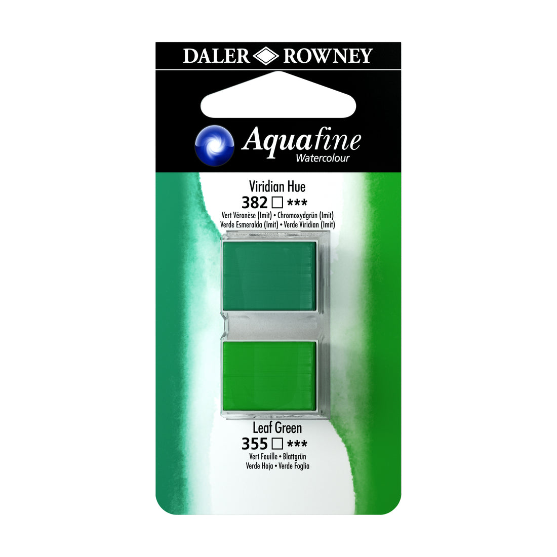 Aquafine Half Pans Viridian Hue-Leaf Green