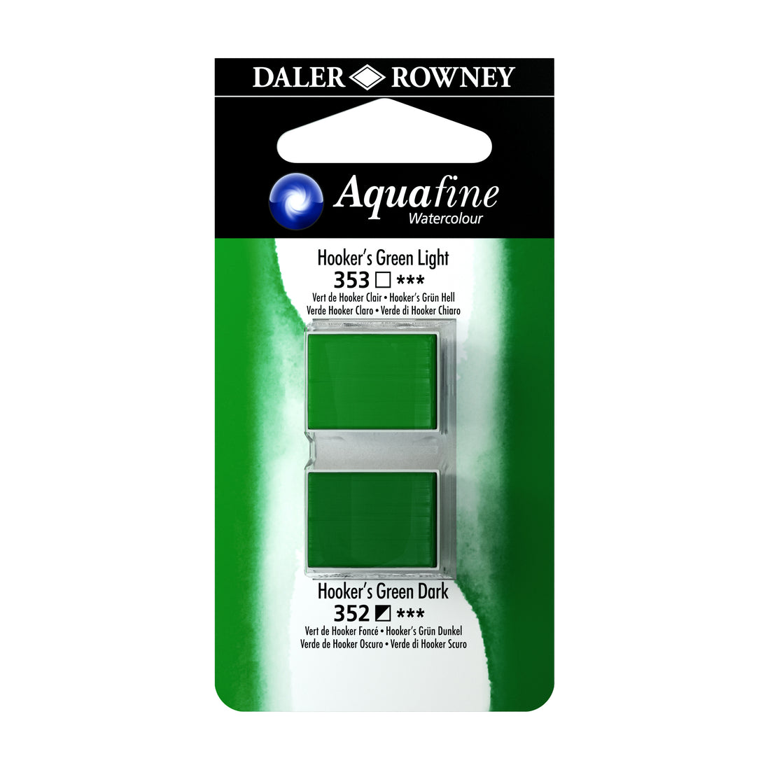 Aquafine Half Pans Hooker`s Green Light - Hooker`s Green Dark