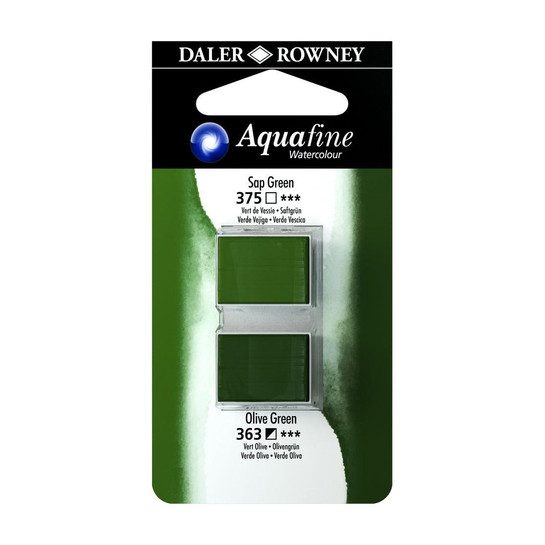 Aquafine Half Pans Sap Green - Olive Green