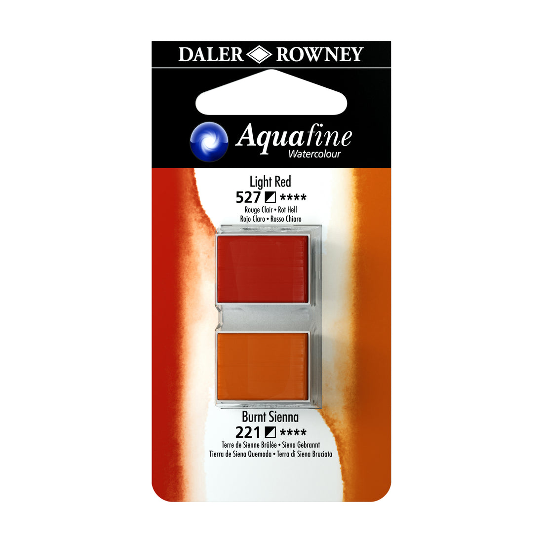 Aquafine Half Pans Light Red - Burnt Sienna