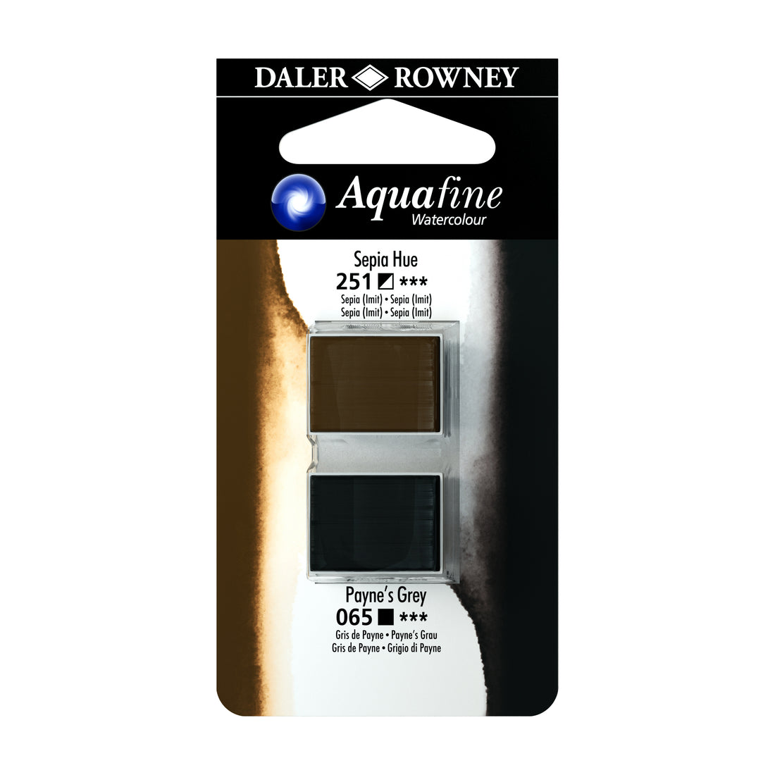 Aquafine Half Pans Sepia Hue - Payne`s Grey