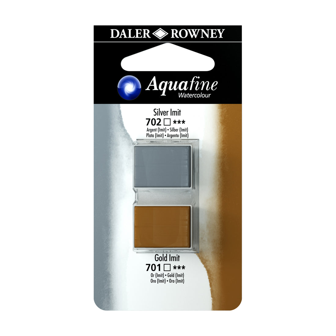 Aquafine Half Pans Silver - Gold