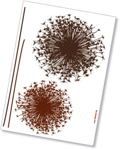 Wallsticker Pusteblume 4 dele